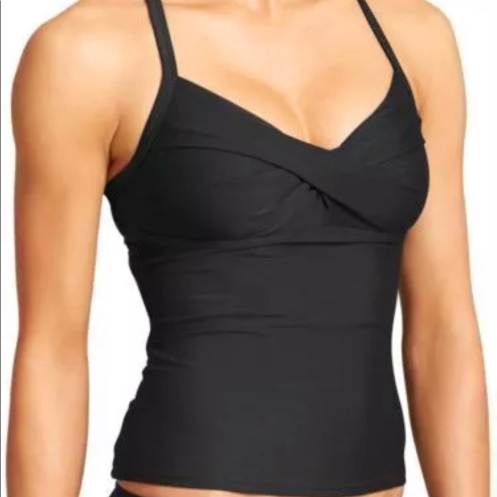Black Athleta Tankini Top 34 BC